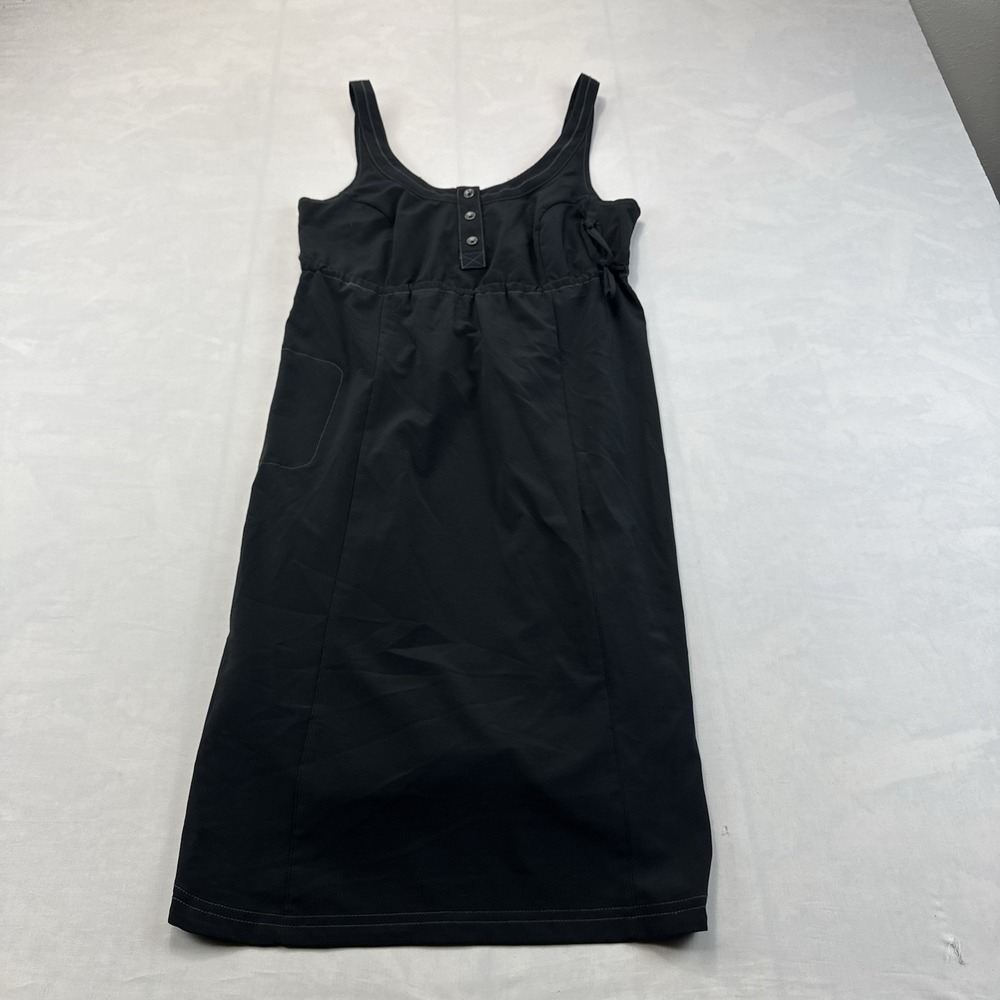 Eddie Bauer Womens XS Black Sleeveless Dress Pocket Empire Travel